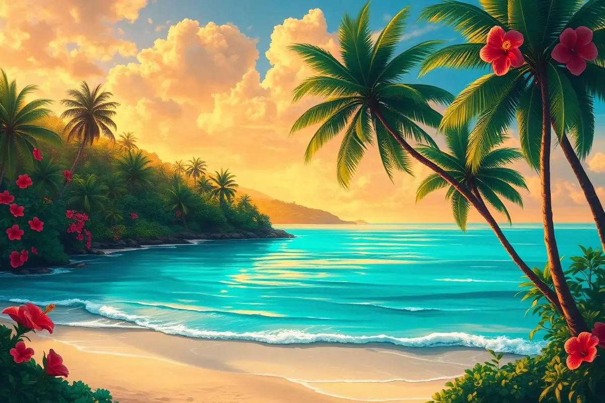 Tropical Slots theme art